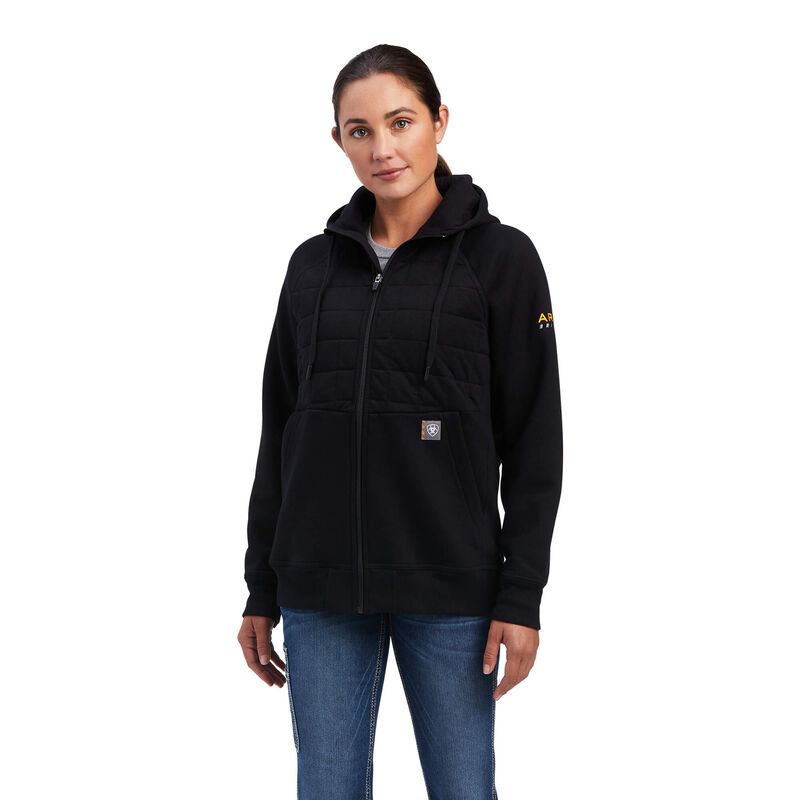 Sudadera Con Capucha Ariat Rebar Regulator Full Zip Negras Mujer - Chile 529-RXKCBE